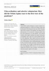 Research paper thumbnail of Ultra‐orthodoxy and selective voluntarism: How did the Orbán regime react to the first wave of the pandemic?