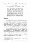 Research paper thumbnail of Tiempo y temporalidad en la traducción audiovisual