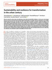 Research paper thumbnail of Sustainability and resilience for transformation in the urban century