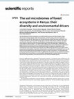 Research paper thumbnail of The soil microbiomes of forest ecosystems in Kenya: their diversity and environmental drivers