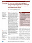 Research paper thumbnail of Developing and sustaining digital professionalism: a model for assessing readiness of healthcare environments and capability of nurses