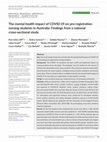 Research paper thumbnail of The mental health impact of <scp>COVID</scp>‐19 on pre‐registration nursing students in Australia: Findings from a national cross‐sectional study