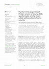 Research paper thumbnail of Psychometric properties of Persian version of wound-QOL questionnaire among older adults suffering from chronic wounds