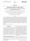 Research paper thumbnail of Cytoreductive surgery in ovarian cancer