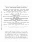 Research paper thumbnail of Question-Answering System Extracts Information on Injection Drug Use from Clinical Progress Notes