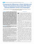 Research paper thumbnail of Comparing the Differences in Brain Activities and Neural Comodulations Associated With Motion Sickness Between Drivers and Passengers