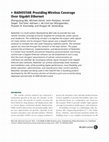 Research paper thumbnail of RADIOSTAR: Providing wireless coverage over Gigabit Ethernet