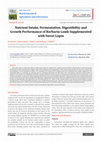 Research paper thumbnail of Nutrient Intake, Fermentation, Digestibility and Growth Performance of Barbarin Lamb Supplemented with Sweet Lupin