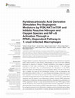 Research paper thumbnail of Pyridinecarboxylic Acid Derivative Stimulates Pro-Angiogenic Mediators by PI3K/AKT/mTOR and Inhibits Reactive Nitrogen and Oxygen Species and NF-κB Activation Through a PPARγ-Dependent Pathway in T. cruzi-Infected Macrophages