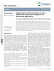 Research paper thumbnail of Engineering the optical properties of nickel sulphide thin films by zinc integration for photovoltaic applications