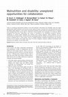 Research paper thumbnail of Malnutrition and disability: unexplored opportunities for collaboration