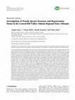 Research paper thumbnail of Investigation of Woody Species Structure and Regeneration Status in the Central Rift Valley, Sidama Regional State, Ethiopia