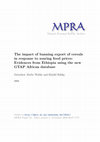 Research paper thumbnail of The impact of banning export of cereals in response to soaring food prices: Evidences from Ethiopia using the new GTAP African database