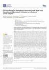 Research paper thumbnail of The Psychological Disturbance Associated with Tooth Loss Questionnaire Revisited: Validation on a National Greek Sample