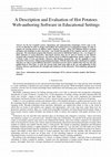 Research paper thumbnail of A Description and Evaluation of Hot Potatoes Web-authoring Software in Educational Settings