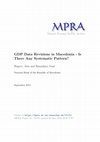 Research paper thumbnail of GDP Data Revisions in Macedonia – Is There Any Systematic Pattern?