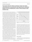 Research paper thumbnail of Association between dietary potassium, body mass index, and proteinuria in normotensive and hypertensive individuals: Results from the Modification of Diet in Renal Disease study baseline data