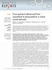 Research paper thumbnail of From sparse to dense and from assortative to disassortative in online social networks