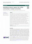 Research paper thumbnail of Identifying violence against the LGTBI+ community in Catalan universities