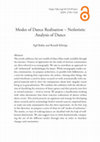 Research paper thumbnail of Modes of Dance Realisation -Netloristic Analysis of Dance