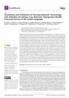 Research paper thumbnail of Translation and Validation of Nursing Students’ Knowledge and Attitudes of Lesbian, Gay, Bisexual, Transgender Health Concerns Survey in the Greek Language