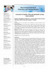 Research paper thumbnail of Assessment of quality of life and spirituality in lung cancer patients