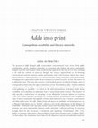 Research paper thumbnail of Adda into Print: Cosmopolitan Sociability and Literary Networks