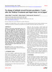 Research paper thumbnail of No change of attitude toward forensic psychiatry: 5 years after the Medical Treatment and Supervision Act in Japan