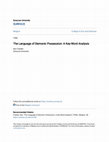 Research paper thumbnail of The Language of Demonic Possession: A Key-Word Analysis