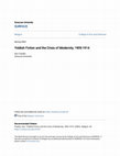 Research paper thumbnail of Yiddish Fiction and the Crisis of Modernity, 1905-1914. By Mikhail Krutikov. Stanford Series in Jewish History and Culture. Stanford: Stanford University Press, 2001. ix, 248 pp. Notes. Bibliography. Index. $55.00, hard bound