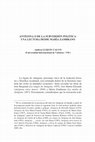 Research paper thumbnail of ANTÍGONA O DE LA SUBVERSIÓN POLÍTICA. UNA LECTURA DESDE MARÍA ZAMBRANO