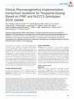 Research paper thumbnail of Clinical Pharmacogenetics Implementation Consortium Guideline for Thiopurine Dosing Based on <i> <scp>TPMT</scp> </i> and <i> <scp>NUDT</scp> 15 </i> Genotypes: 2018 Update