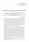 Research paper thumbnail of Thermal properties of cement mortar with different mix proportions