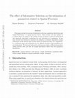 Research paper thumbnail of The effect of Informative Selection on the estimation of parameters related to Spatial Processes