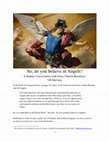 Research paper thumbnail of "So, Do You Believe in Angels?" by VK McCarty