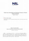 Research paper thumbnail of Yield Curve Smoothing and Residual Variance of Fixed Income Positions