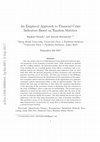 Research paper thumbnail of An empirical approach to financial crisis indicators based on random matrices