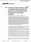 Research paper thumbnail of Population-level prevalence, effect on quality of life, and treatment behavior for erectile dysfunction and premature ejaculation in Poland