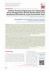 Research paper thumbnail of Analisis Rendang Daging Sapi dan Daging Babi Hutan Menggunakan Metode Spektroskopi FTIR Kombinasi Kemometrik untuk Autentikasi Halal