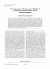 Research paper thumbnail of The importance of being expert: Top-down attentional control in visual search with photographs