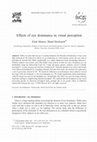 Research paper thumbnail of Effects of eye dominance in visual perception