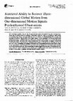 Research paper thumbnail of Restricted ability to recover three-dimensional global motion from one-dimensional motion signals: Psychophysical observations