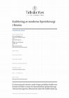 Research paper thumbnail of Etablering av moderne hjertekirurgi i Bosnia