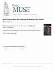 Research paper thumbnail of Real Country: Music and Language in Working-Class Culture (review)