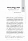 Research paper thumbnail of Democracia Republicana e Cidadania Contestatória Em Philip Pettit