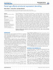 Research paper thumbnail of Facial age affects emotional expression decoding