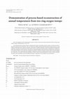 Research paper thumbnail of Demonstration of process-based reconstruction of annual temperatures from tree ring oxygen isotope