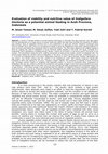 Research paper thumbnail of Evaluation of viability and nutritive value of Indigofera tinctoria as a potential animal feeding in Aceh Province, Indonesia