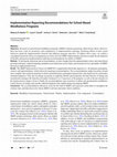 Research paper thumbnail of Implementation Reporting Recommendations for School-Based Mindfulness Programs