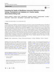 Research paper thumbnail of Evaluating the Quality of Mindfulness Instruction Delivered in School Settings: Development and Validation of a Teacher Quality Observational Rating Scale